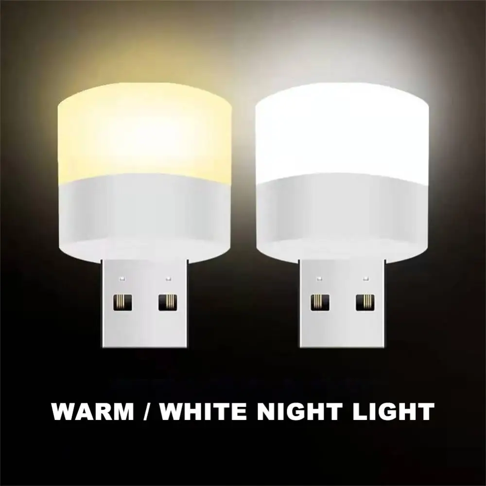Luz LED nocturna con enchufe USB, Mini luces nocturnas portátiles con expresión de dibujos animados de Panda, protección ocular, lámpara de lectura para libros para dormitorio