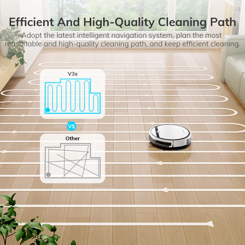ILIFE V3X Robot aspirateur et vadrouille combinés, V3s Pro mis à niveau, compatible avec Alexa/Google/WiFi, 120 minutes, 3000 Pa, idéal pour les poils d'animaux