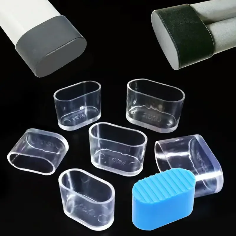 8 ชิ้นรูปไข่ Anti slip ขาโต๊ะหมวกถุงเท้าซิลิโคนเก้าอี้เท้า Pad ไม้ชั้น Protector ท่อปลั๊กเฟอร์นิเจอร์อุปกรณ์เสริม