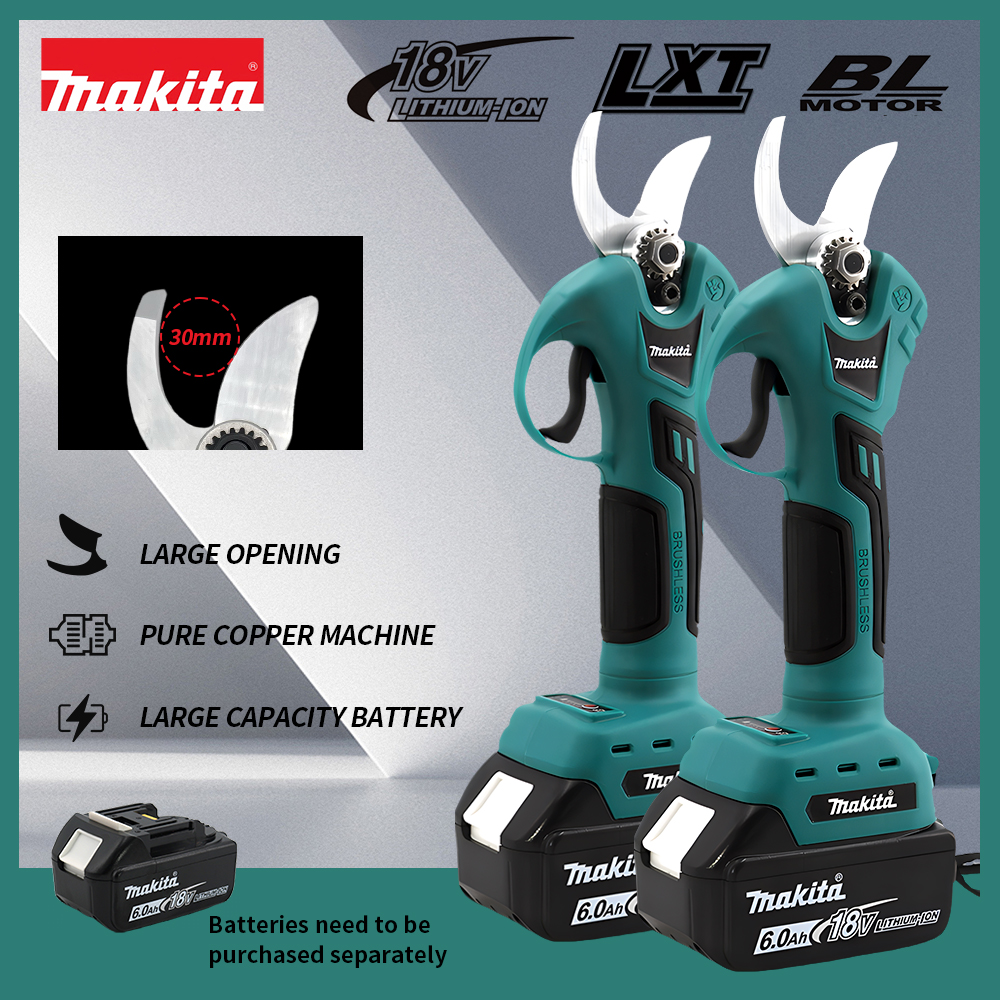 Makita Brushless Electric Pruning Shears Garden Tool 18V Battery Cordless Electric Garden Scissors Fruit Tree for Branche Cutter