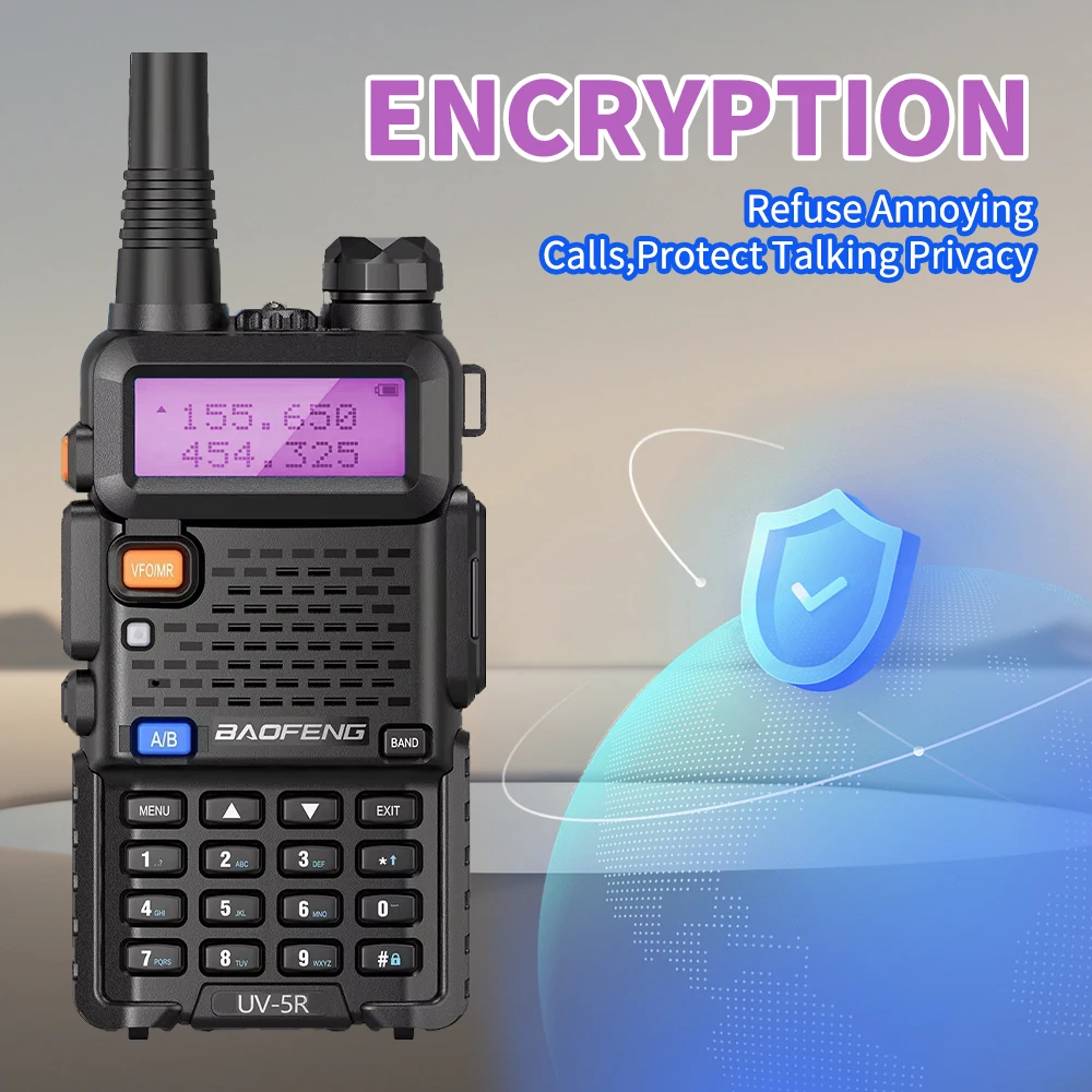 Hot Baofeng UV-5R 5W High Power CB Portable Walkie Talkie Long Range 10km 128CH Dual Band VHF UHF FM uv5r Hunting Two way Radios