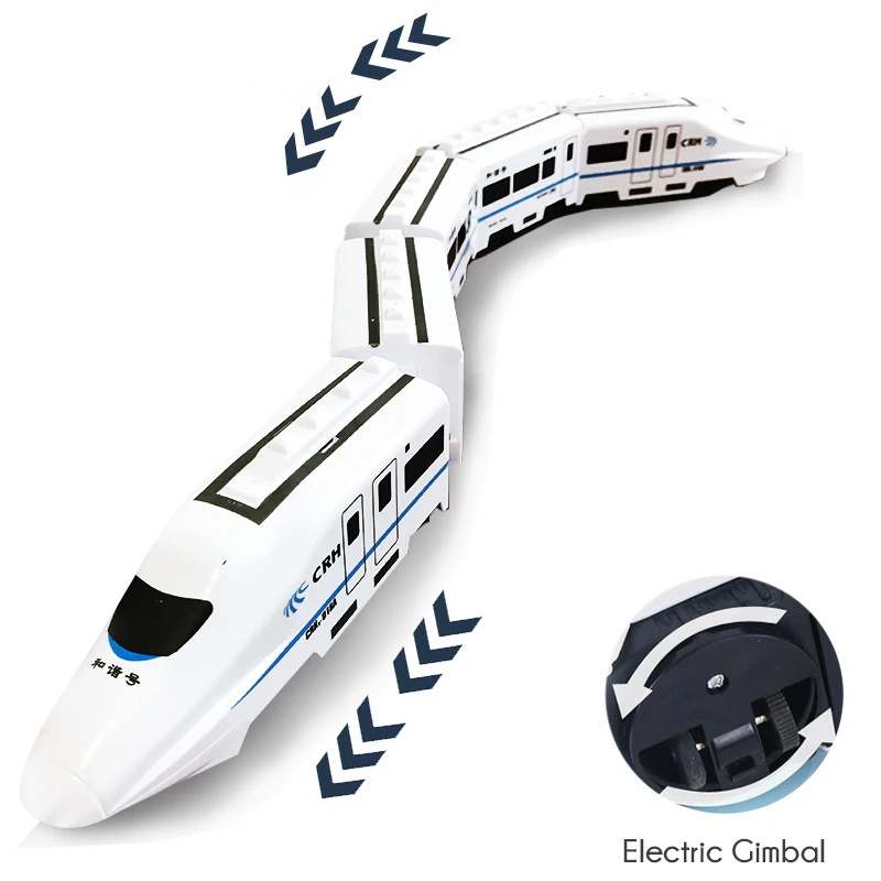 キッズ DIY シミュレーション高速鉄道列車おもちゃの車電気音ライト鉄道模型知育玩具少年少女のためのギフト