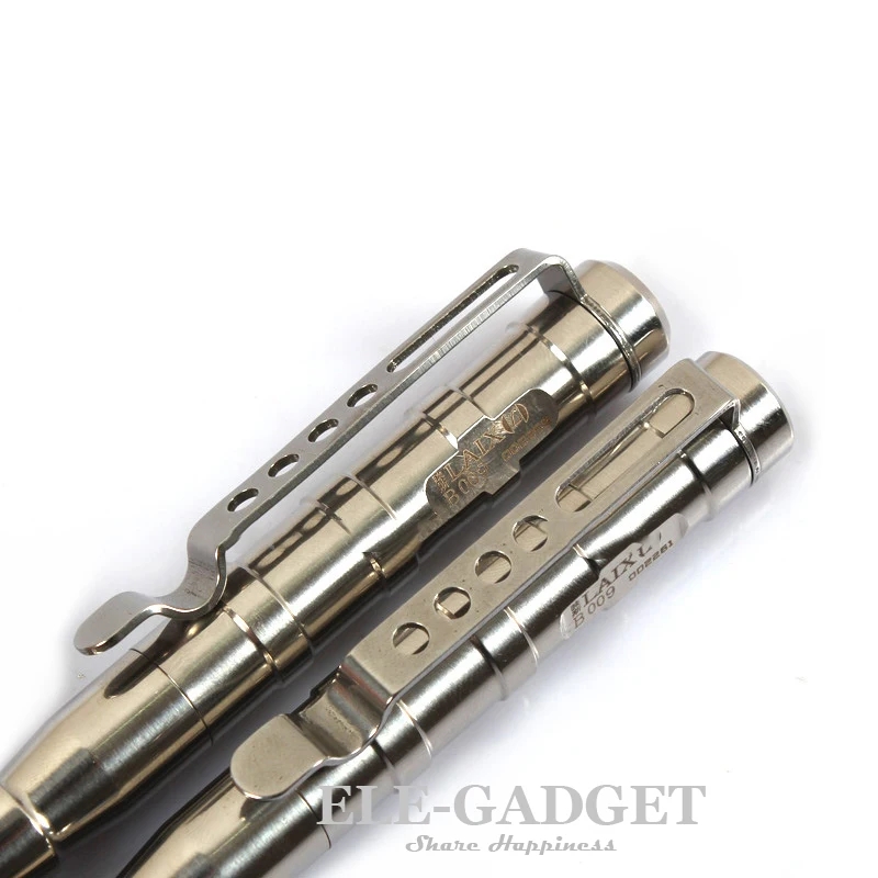 Hochwertiger Laxi B009 Edelstahl Taktischer Stift Outdoor Selbstverteidigung EDC Werkzeug Notfall Überleben Kit Glasbrecher Geschenkbox