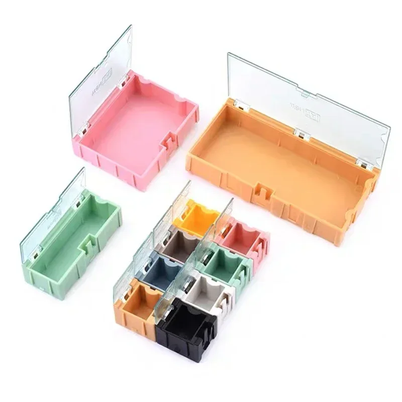 1-10pcs Mini Storage Box IC Electronic Component Container Case SMD Element Parts Boxes Resistance Capacitance Storage Cases