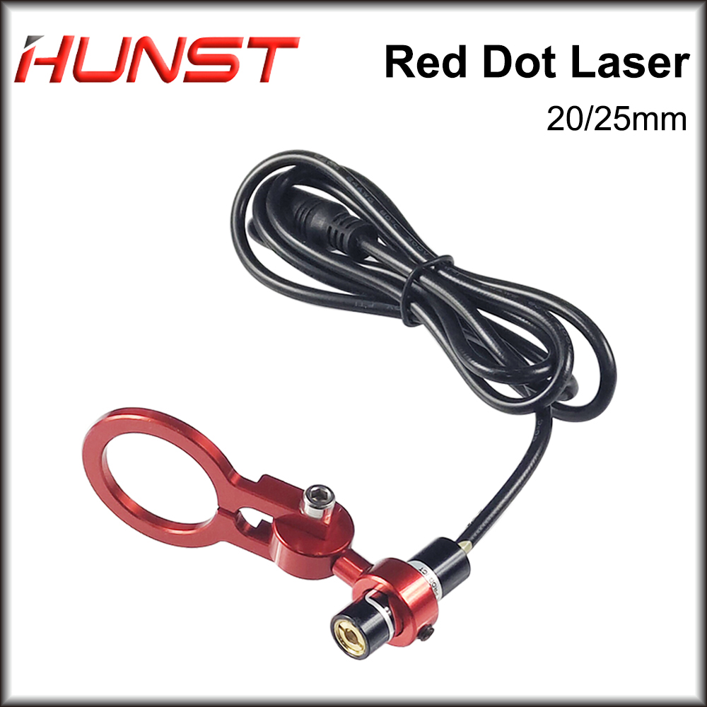 Hunst conjunto de ponto vermelho módulo de diodo de posicionamento gravador a laser dia: 20/25mm dc 5v para cabeça laser co2 diy