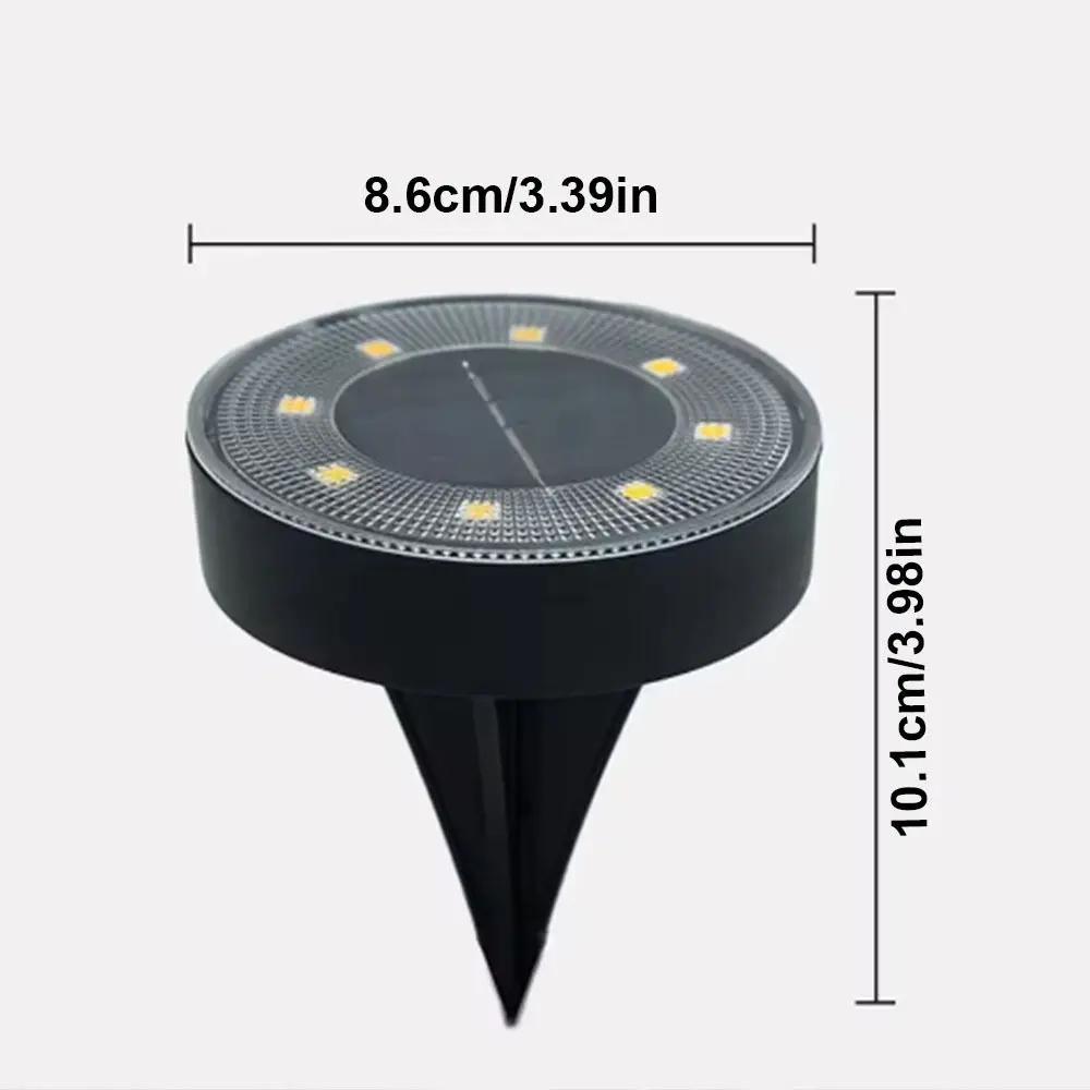 2/4/8 Pcs Solar Power Solar Buried Lights Super Bright Warm /White Light Lawn Lamp Energy Saving Durable Path Deck Lights Garden