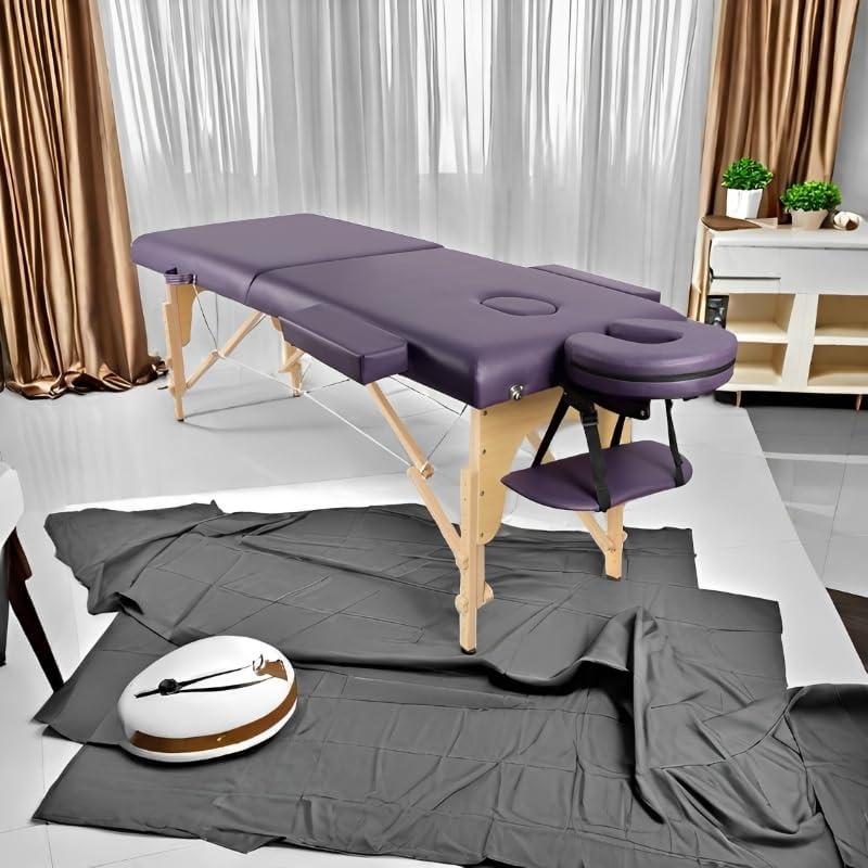 masaje plegable, mesa de masaje: 2 zonas de madera, para fisioterapia y tatuaje