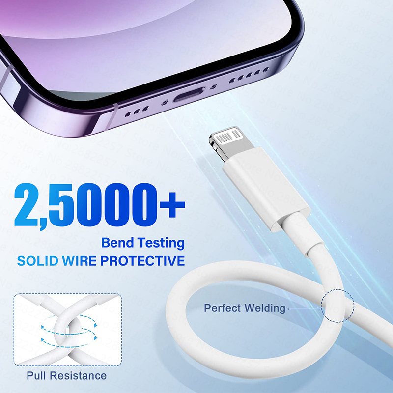 For Apple Original 30W Type C Quick Charger For iPhone 16 15 14 13 12 11 Pro Max Mini X XS XR 8 Plus Fast Charging Charge Cable