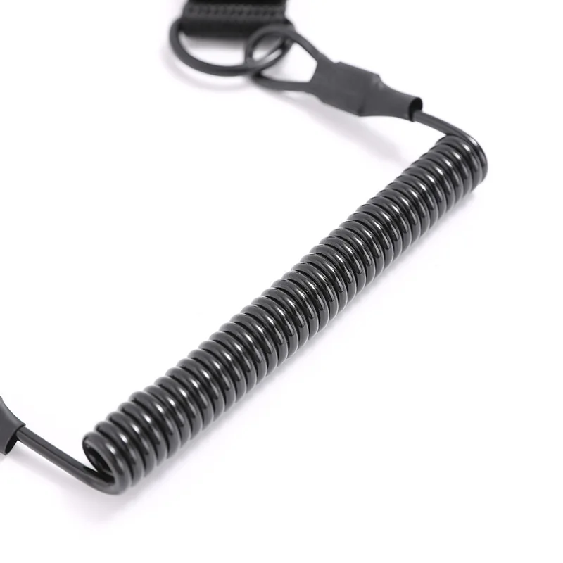 Cordón elástico táctico antipérdida, antirrobo, antircorte, resorte militar, cinturón de seguridad, cuerda para pistola, llavero, accesorios para linterna