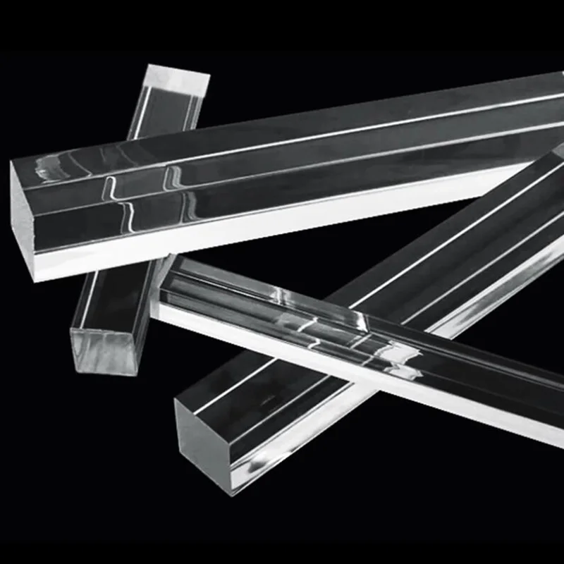 Transparent Clear Extruded Acrylic Square Bar Plastic Rod PMMA Plexiglass