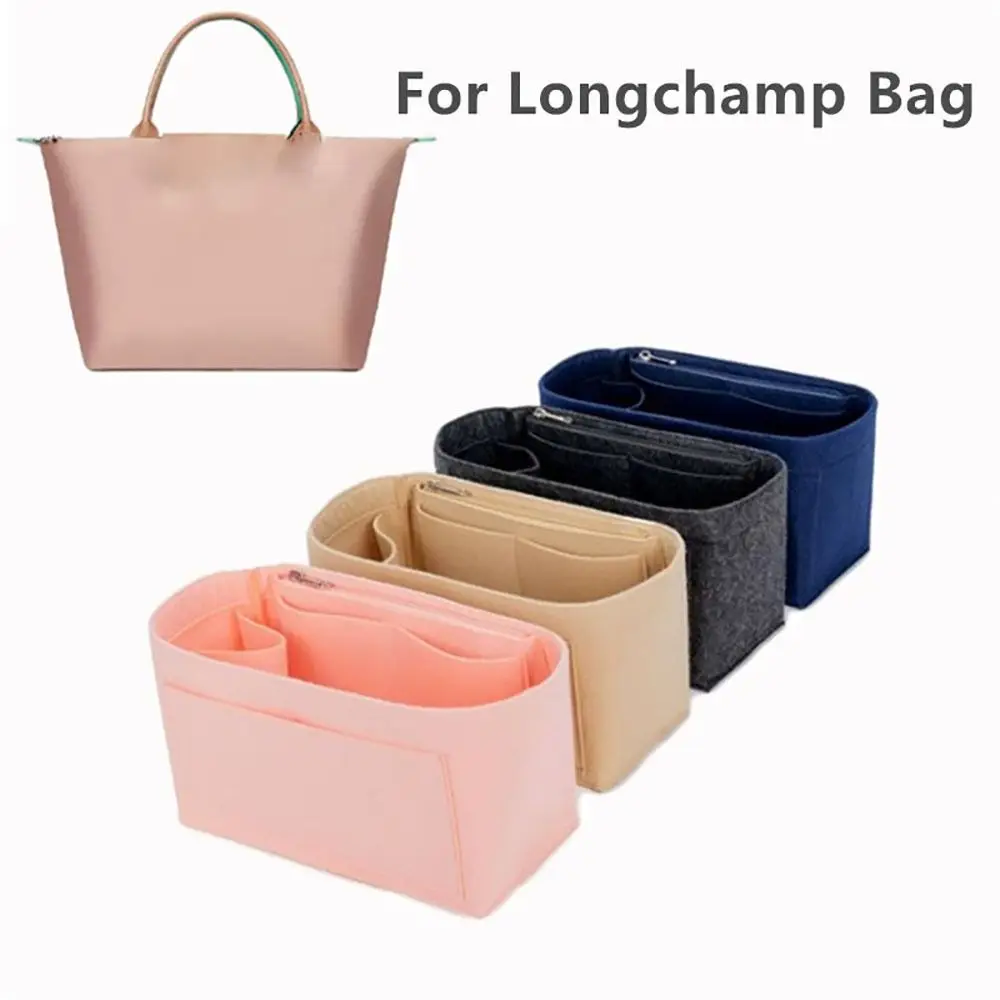 High-quality Felt Handbag Insert Bag Bag Support Organization Purse Liner Portable Storage Bag Organiser for For Longchamp