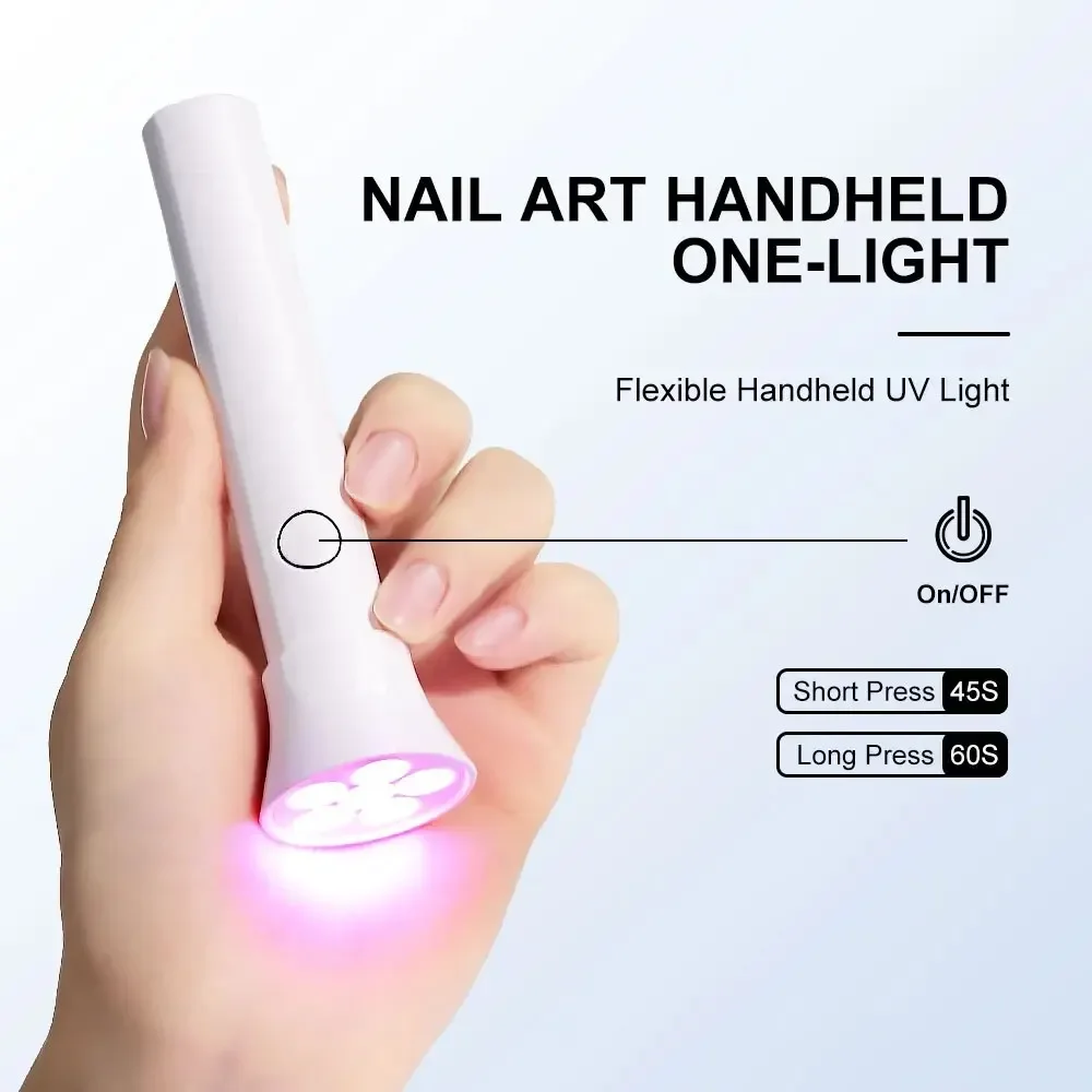 ポータブルネイルアート UV LED ライトドライヤー充電式懐中電灯 UV ランプ爪乾燥用ジェルポリッシュランプ家庭用サロンツール