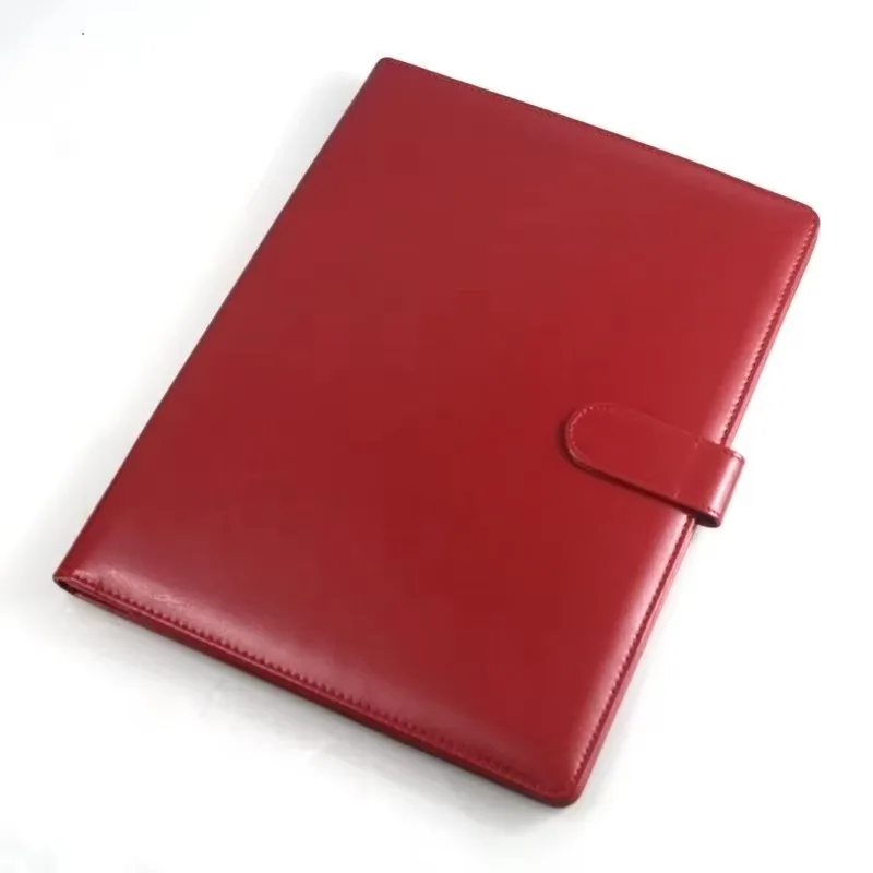 Pasta de couro pu a4 multifu, pasta de contrato comercial, pasta de reunião, material de aprendizagem, material de escritório, organizador de mesa