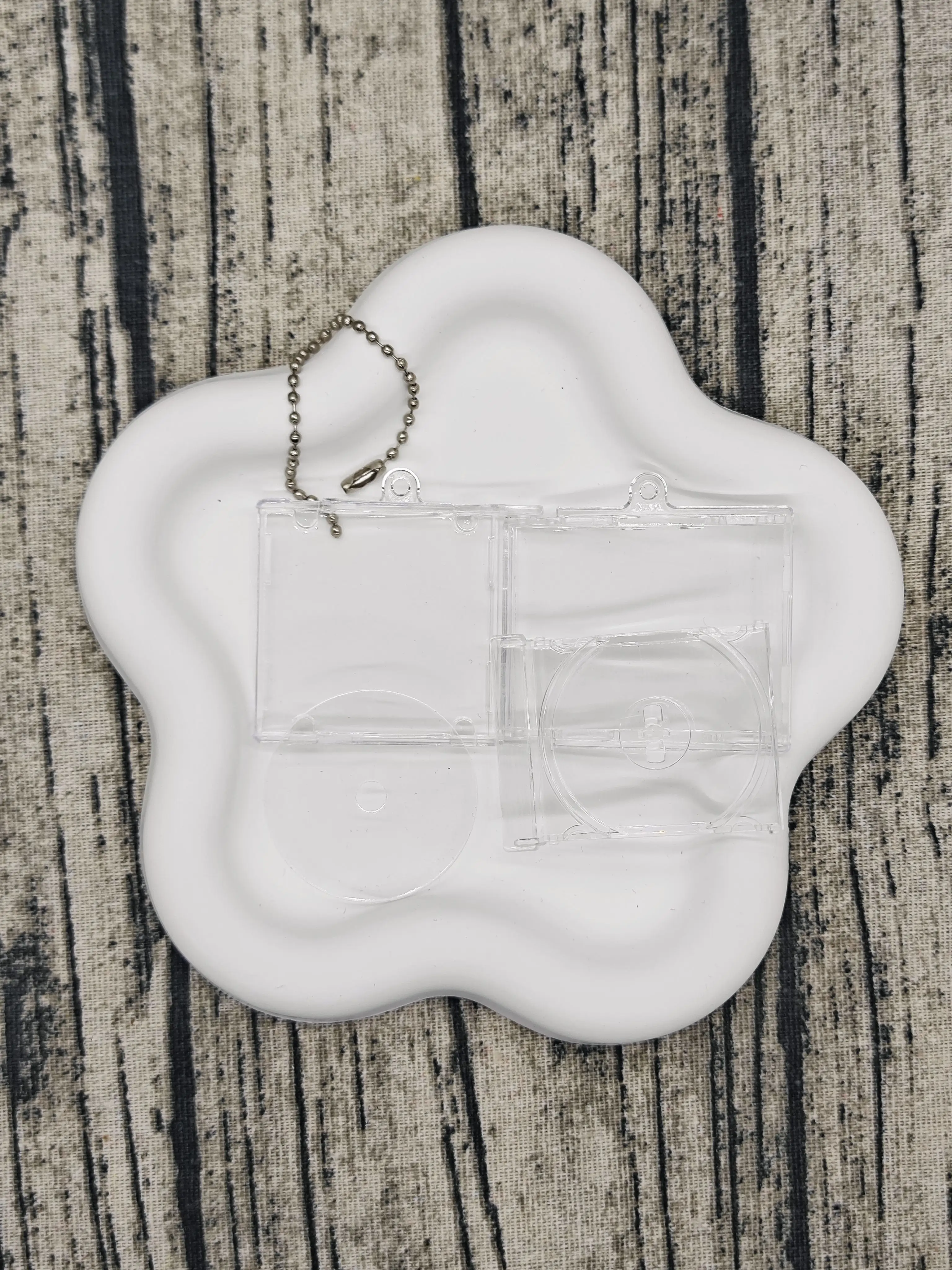 1pcs Custom Mini Album CD  Blank Case for DIY Keychains with NFC Smart Backpack Hanging Decor Chain/Clip