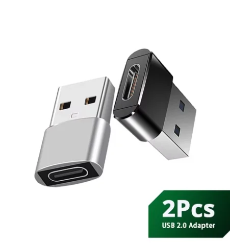 Adaptador USB a tipo C OTG, convertidor USB USB-C macho a Micro tipo c hembra para Macbook Samsung S20 USBC OTG, 2 uds.