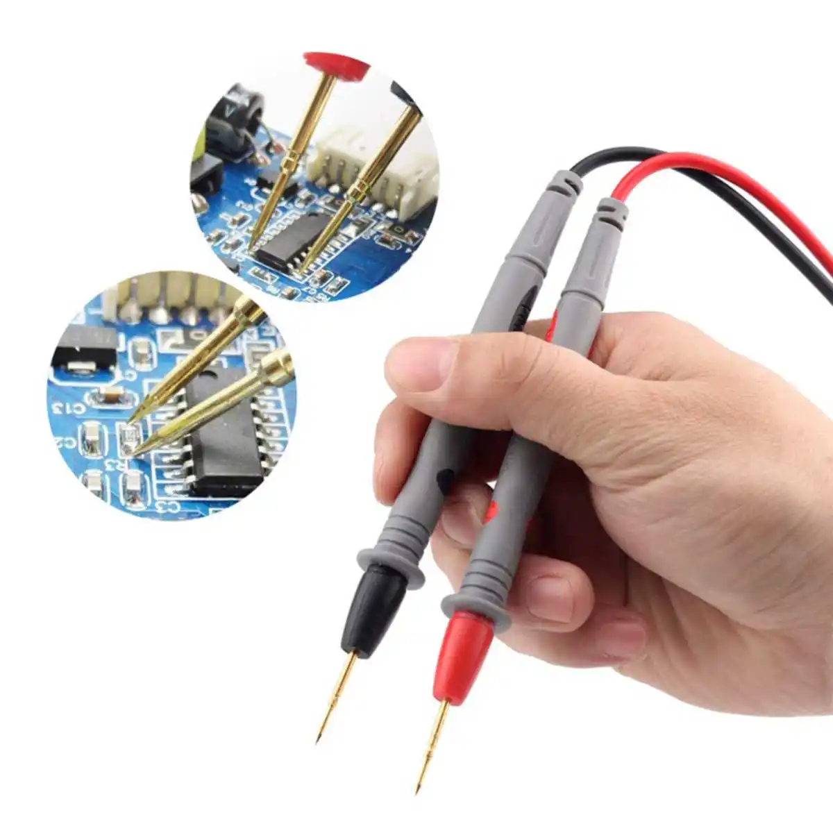 Línea de prueba de sonda multímetro Cables de prueba de multímetro 1000 V/20 A (punta especial chapada en oro)