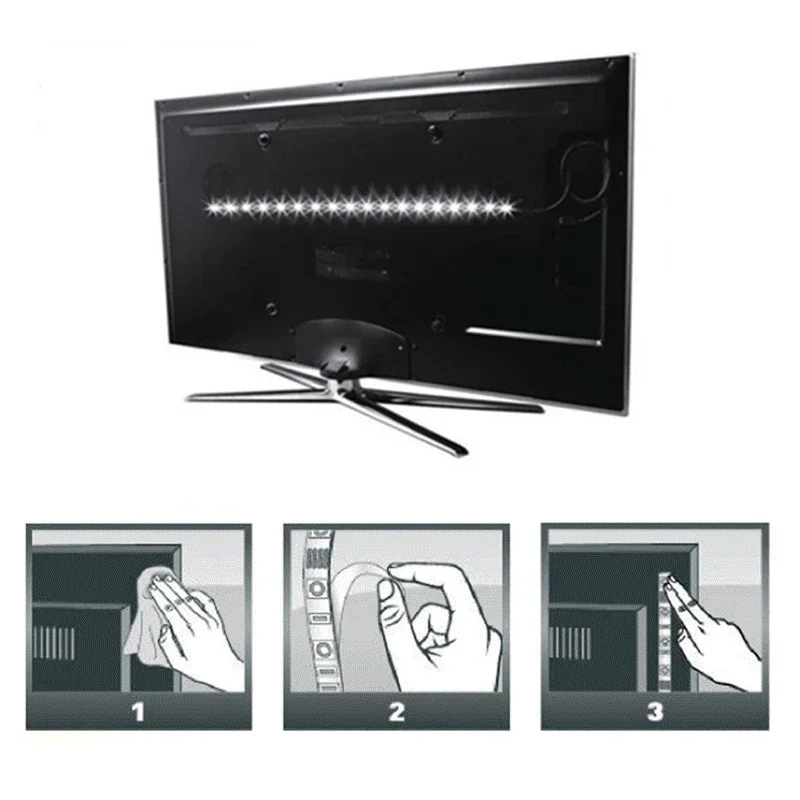 USB LED Strip Lights 2835 DC5V With Switch Flexible Lamp Tape Ribbon TV Desktop Computer Screen Background Lighting Home Decor
