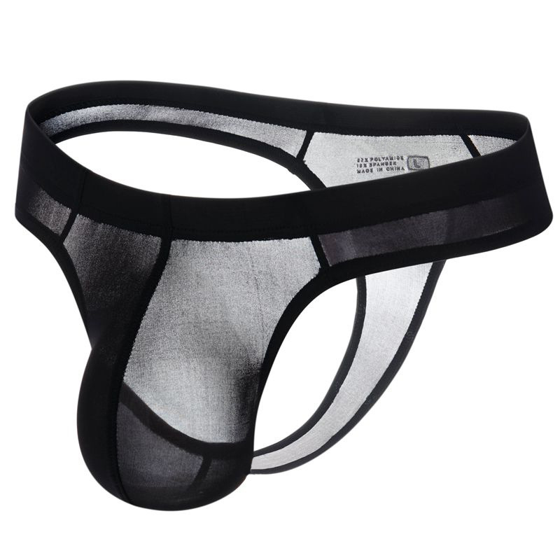 1 PC Męskie majtki stringi Ultracienkie stringi G Strings Pouch Ice Silk Tanga Hombre Seksowna bielizna gejowska Oddychające majtki męskie