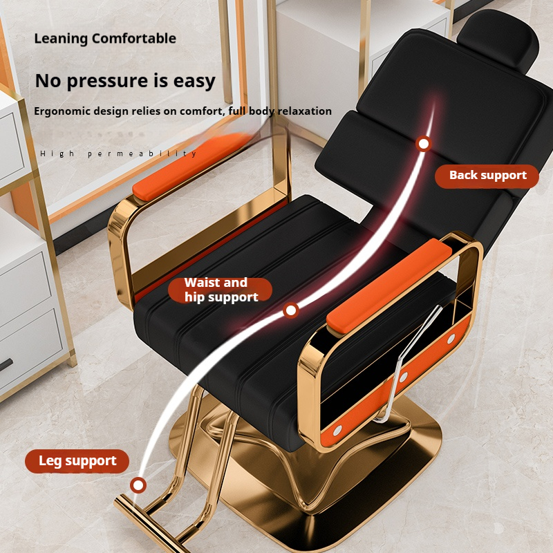 Accessori da barbiere Poltrona da barbiere Chaise Coiffure Sedia da salone di bellezza Attrezzatura ergonomica Sillon Para Mobili da salone da barbiere