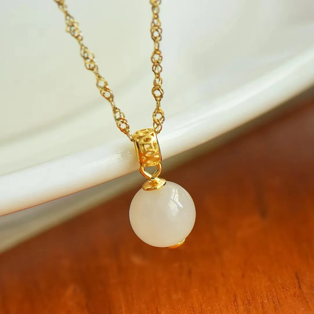 女性用スターリングシルバーとパールのネックレス,ペンダント,チェーン,ネックレス,チョーカー,925スターリングシルバー,tian jade