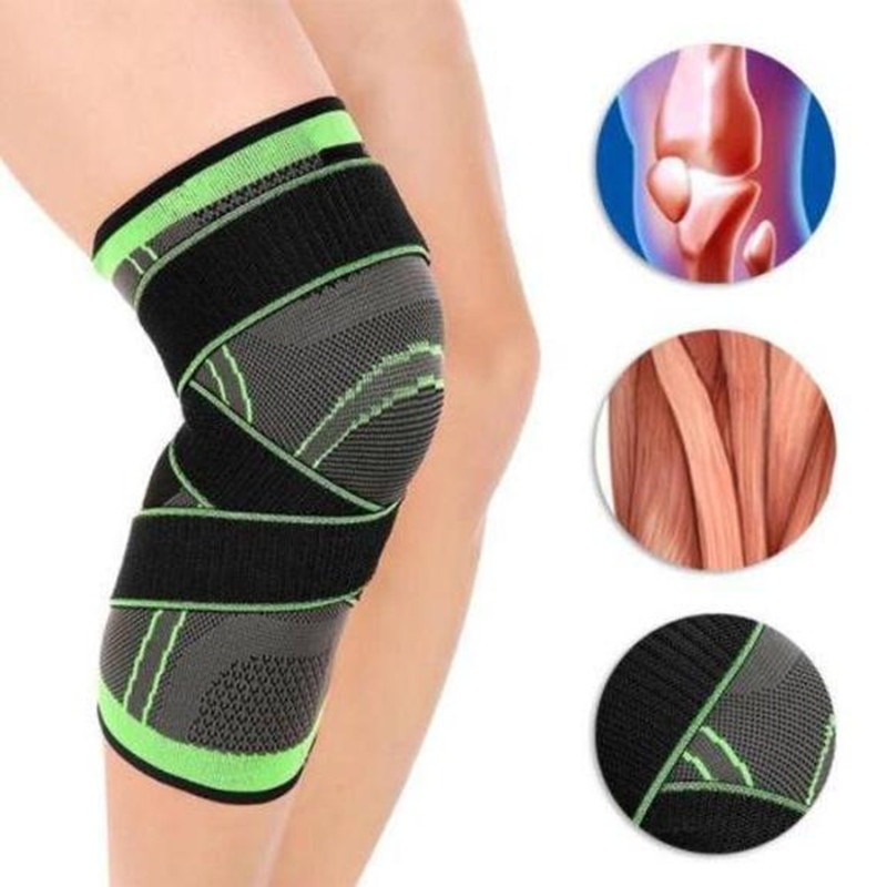 1PC เข่าสนับสนุนการบีบอัดเข่ารั้ง Professional ป้องกันเข่า Pad Breathable ผ้าพันแผลเข่ารั้งบาสเกตบอลเทนนิสขี่จักรยาน