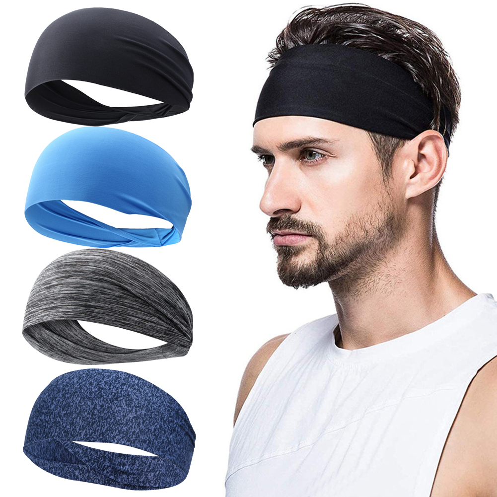 Diadema elástica de secado rápido con absorción de sudor, diadema deportiva antideslizante, transpirable para Yoga, correr y andar en bicicleta