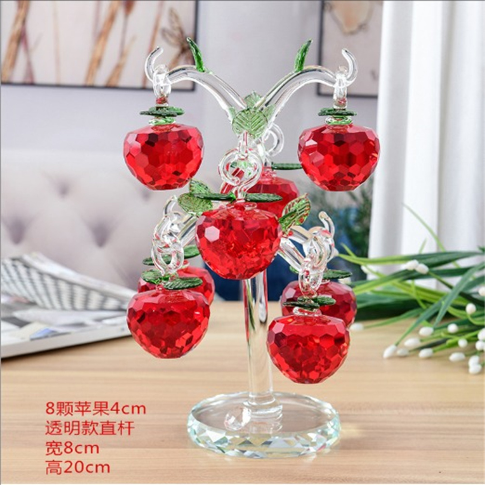 Popular personalized apple tree crystal ornaments for festive living rooms, home decor, wine cabinets, handicrafts, creative gif