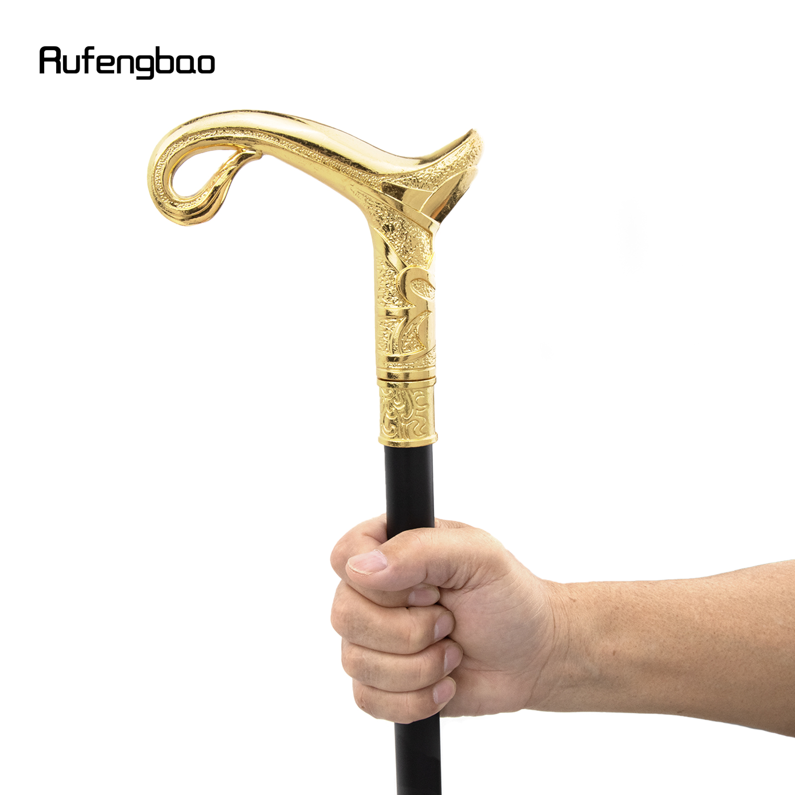 Goldene Luxus Kurve Linie Typ Gehstock Mode Dekorative Gehstock Gentleman Elegante Cosplay Cane Knopf Crosier 93 cm