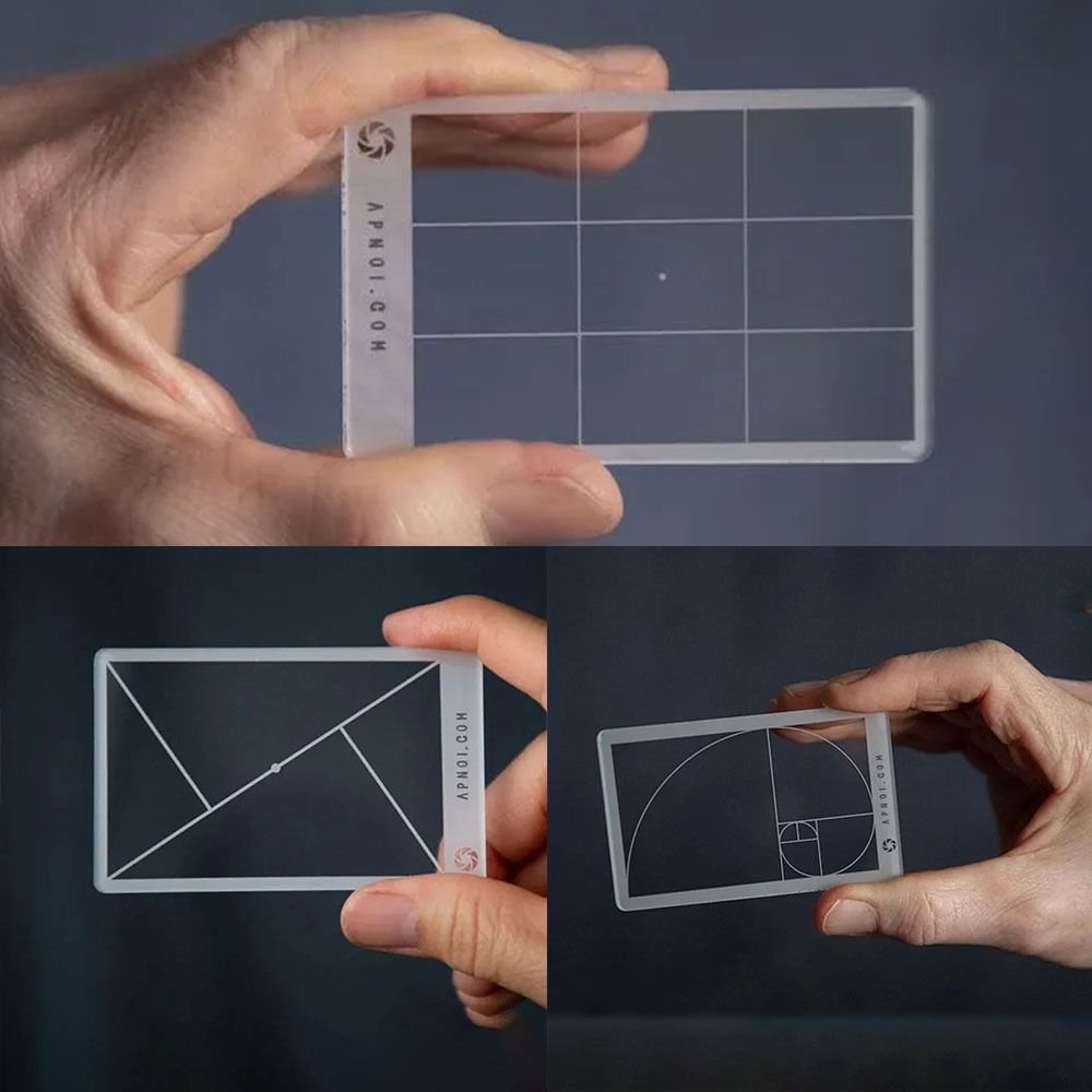 Regla de visor, regla de proporción dorada, composición de Fibonacci acrílica, buscador de vista, herramienta de arte de pintura de fotografía, regla multifunción