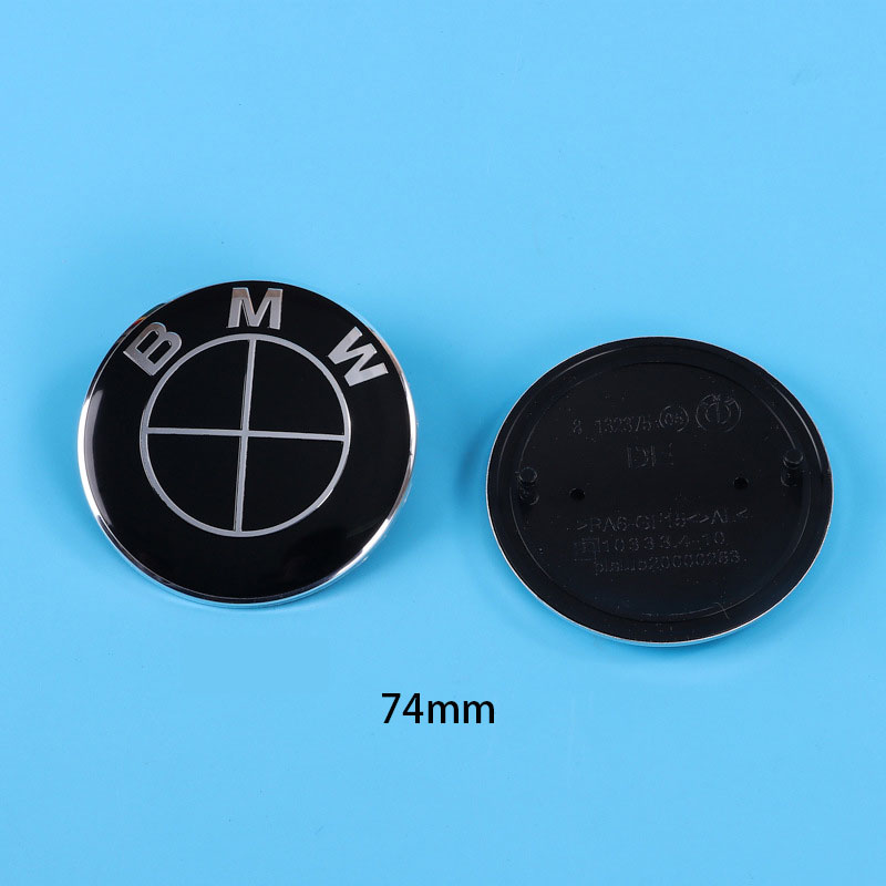 2 pièces ABS 74mm 82mm capot avant de voiture emblème Logo Badge de coffre arrière pour BMW M E46 F10 F30 E39 E36 F20 G20 G30 X1 X2 X3 X4 X5
