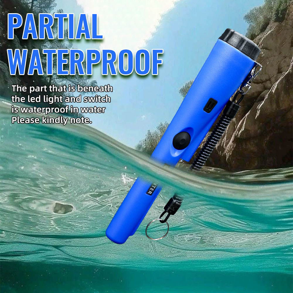 Detector de metais portátil Pro GP-Pointer com pulseira IP66 à prova d'água e LED para caça ao tesouro e exploração ao ar livre