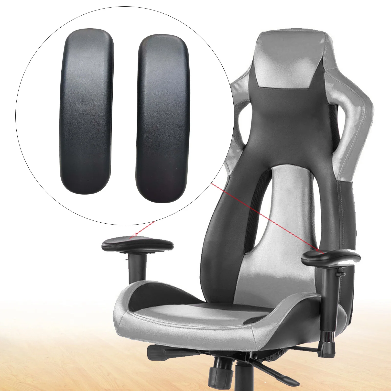 2 ชิ้น/เซ็ตเก้าอี้ Armrest Pads เก้าอี้สํานักงานอะไหล่แขน Pad Armrest เบาะเปลี่ยน 4pcs สกรูซ่อมเก้าอี้ ARM REST