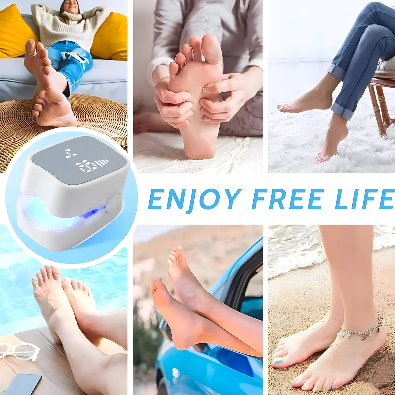 เครื่องมือช่วยเล็บแบบพกพาอุปกรณ์เลเซอร์สำหรับทำความสะอาดเชื้อรานิ้วแบบมืออาชีพด้วย UV โคมไฟสำหรับการบำบัดด้วยแสงเล็บชนิด C