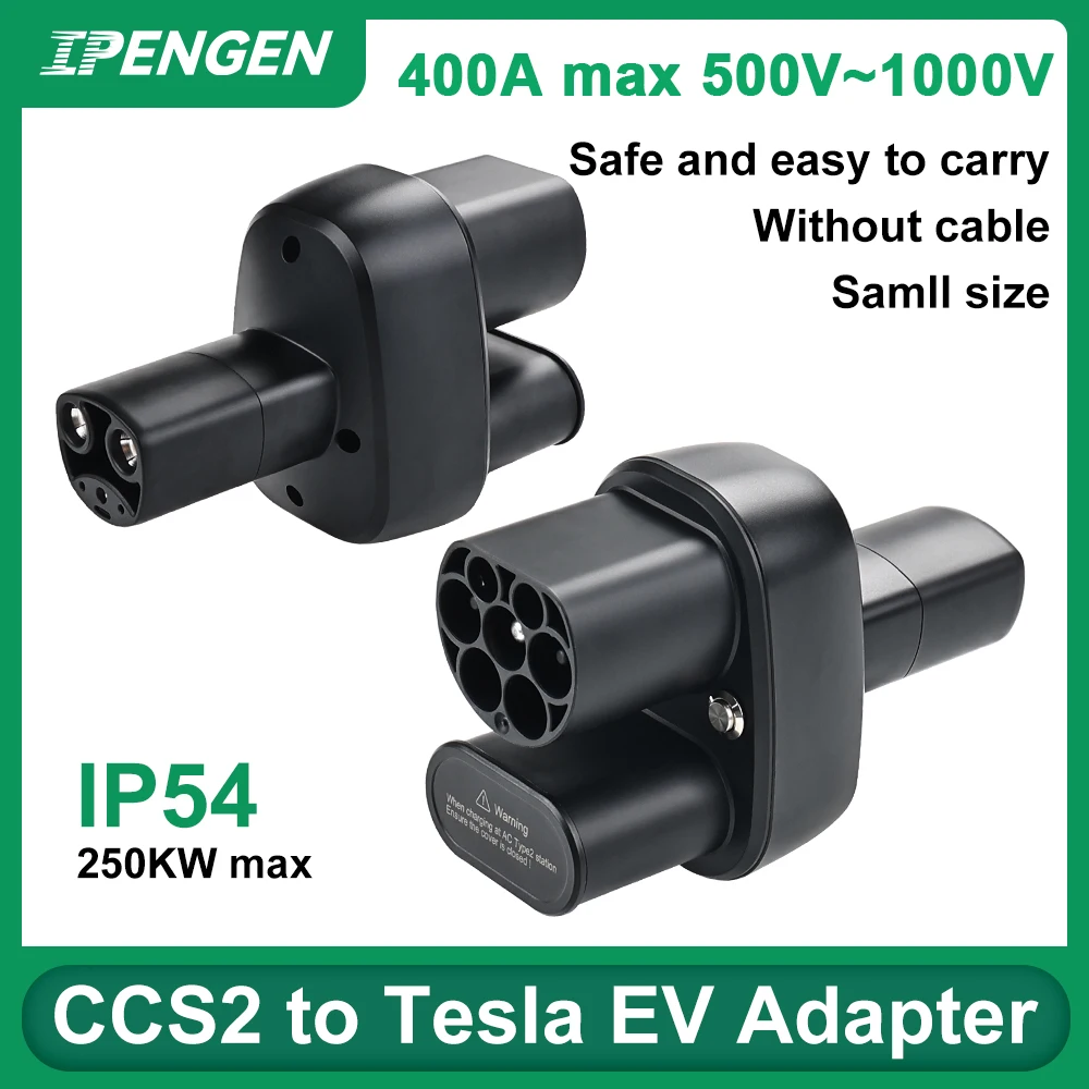 IPENGEN-CCS2 Para Tesla EV Carregador Adaptador, 250A CCS2 Combo para Tesla Conversor para Carregador de Carro CCS2 para Tesla Modelo 3 Y X S