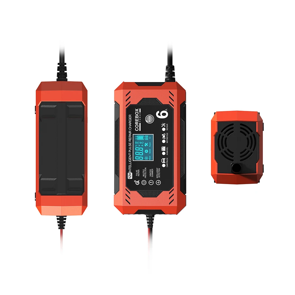12v6a Slimme Batterijlader Agm Start Stop Batterij Europese Regulatie Full-Stop Omgekeerde Bescherming Lood-Zuur Lader