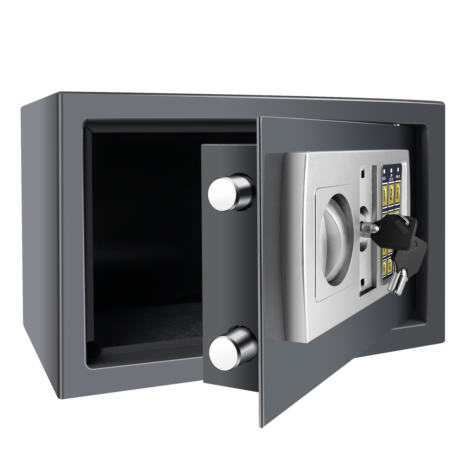 Caja fuerte de seguridad electrónica digital con teclado digital, caja fuerte de efectivo de construcción de acero de 8,5 litros para hotel de oficina en casa