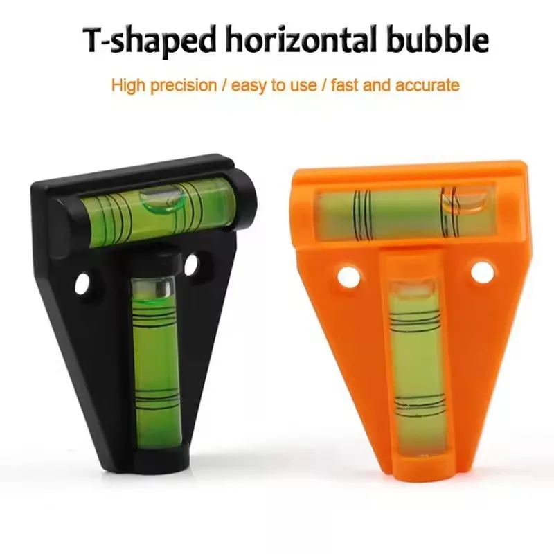 T-tipo espírito nível de plástico medição vertical e horizontal ajustador escopo triângulo nível kit de medição para caravana campista