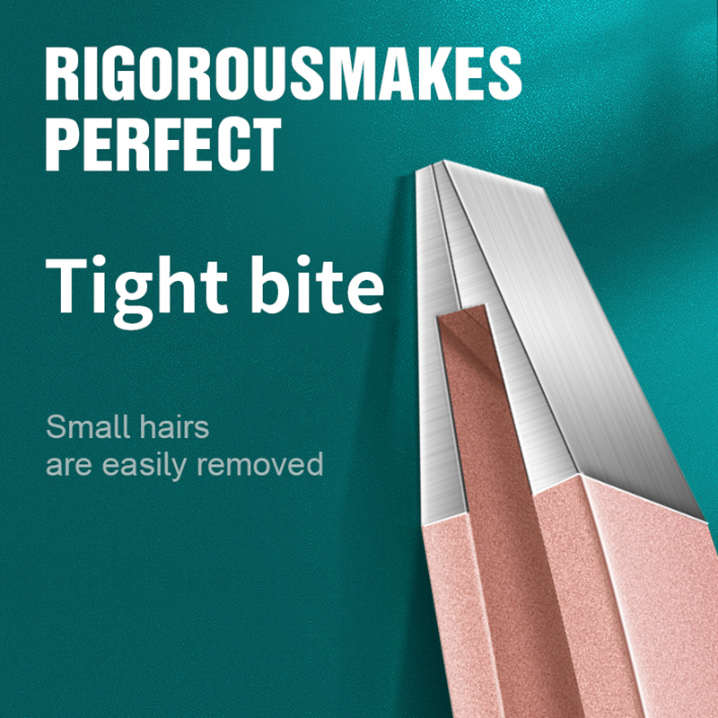 Pinzas de precisión de acero inoxidable para depilación Facial de cejas, férula, espinillas, Punta inclinada, Punta angular, Punta puntiaguda