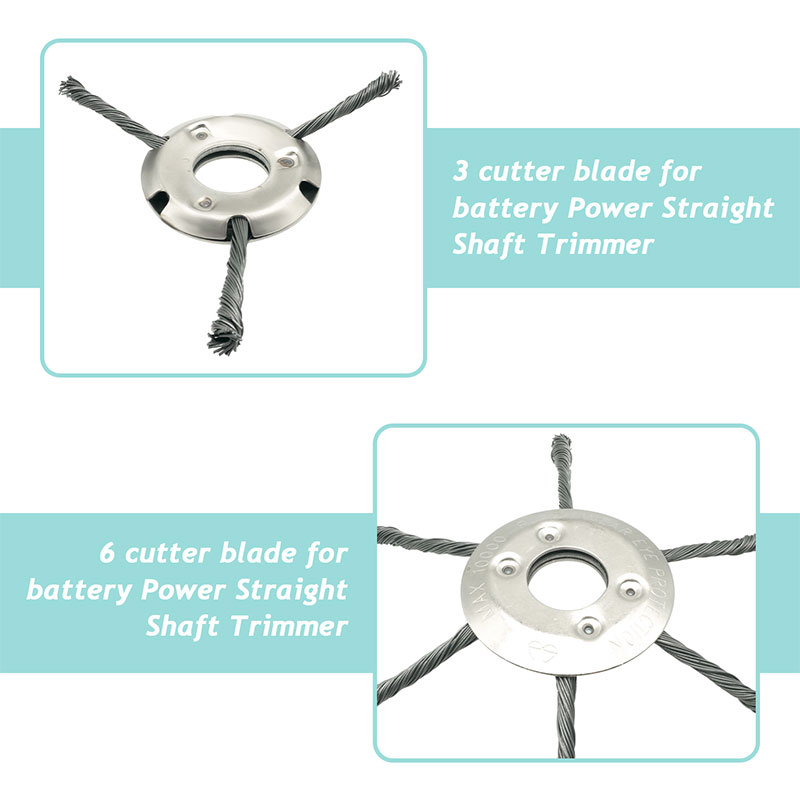 หัวลวดเหล็ก LUSQI 20/23 ซม. สำหรับเครื่องตัดหญ้าแบบอัพเกรด ใช้ได้กับเครื่องตัดหญ้าทั่วไป กำจัดวัชพืช กำจัดมอส กำจัดสนิม เหมาะสำหรับเครื่องตัดหญ้าแบบใช้น้ำมัน