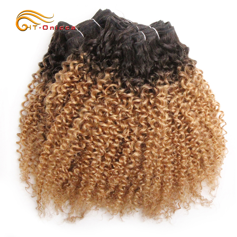 Pacotes encaracolados peruanos, duplo desenhado cabelo humano, Remy Funmi cabelo, extensão do cabelo colorido, T1B, 30, 99J, Jerry Curl, 6pcs por lote