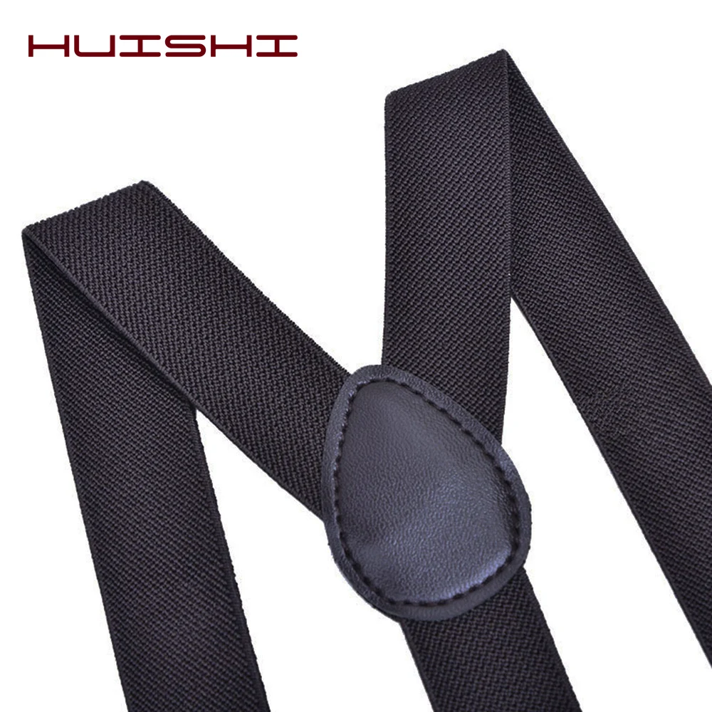 Tirantes para hombre, pajarita de Color sólido, tirantes elásticos de cuero PU para hombre, cinturón, correas ajustables para accesorios de pajarita de boda