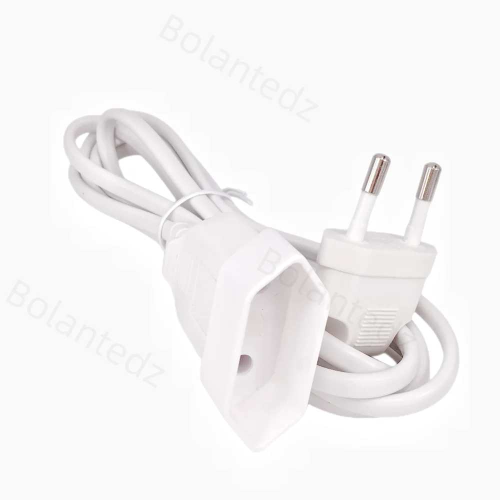 Europea 90 องศาชายปลั๊กหญิง SOCKET Power EXTENSION CABLE สําหรับ PC คอมพิวเตอร์ PDU 0.3 M/0.6 M/1.8 M EU 2 PRONG BEND มุมสายไฟ