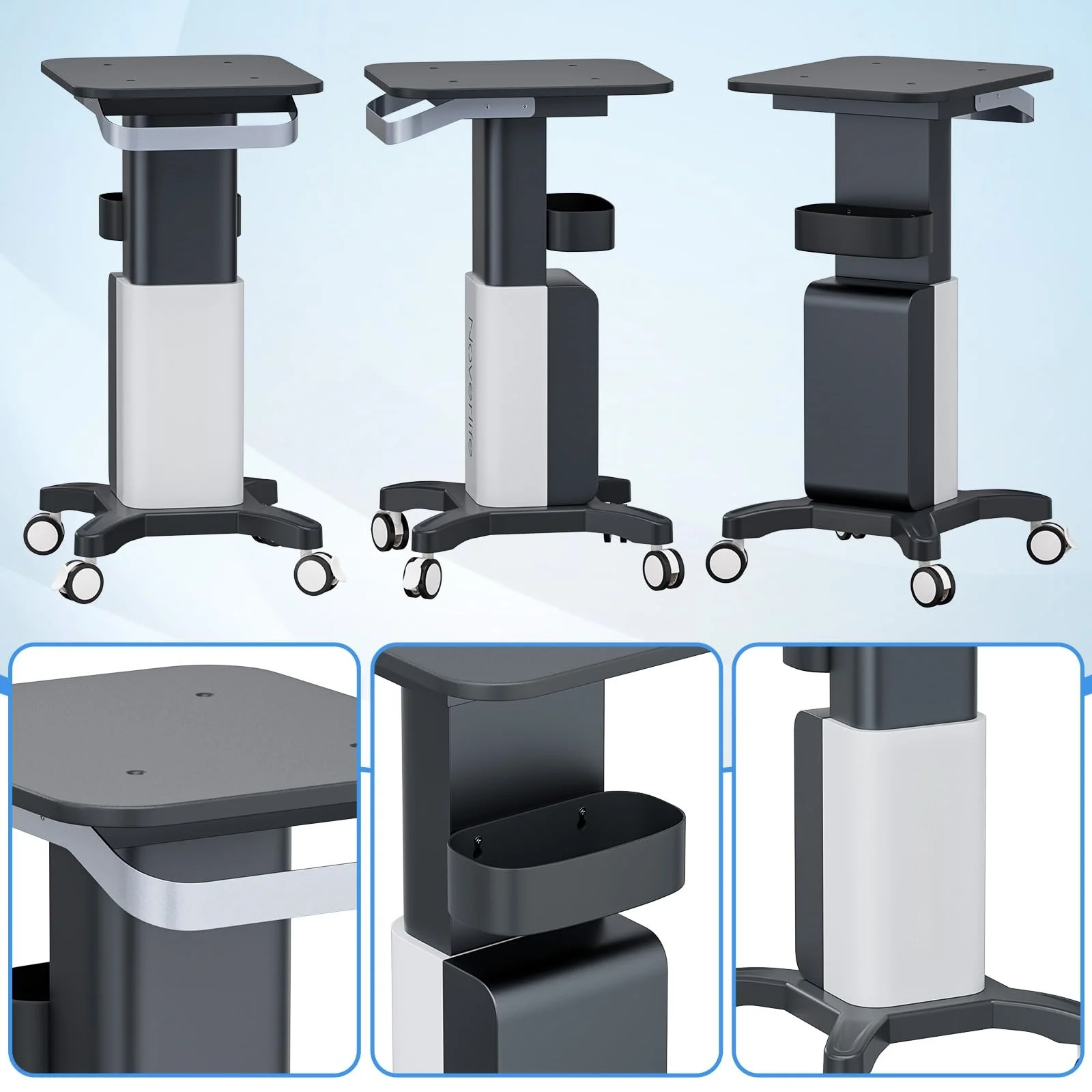 Carrello per estetista per salone di bellezza Carrello per estetista resistente con ruote per supporto mobile per macchina per cavitazione