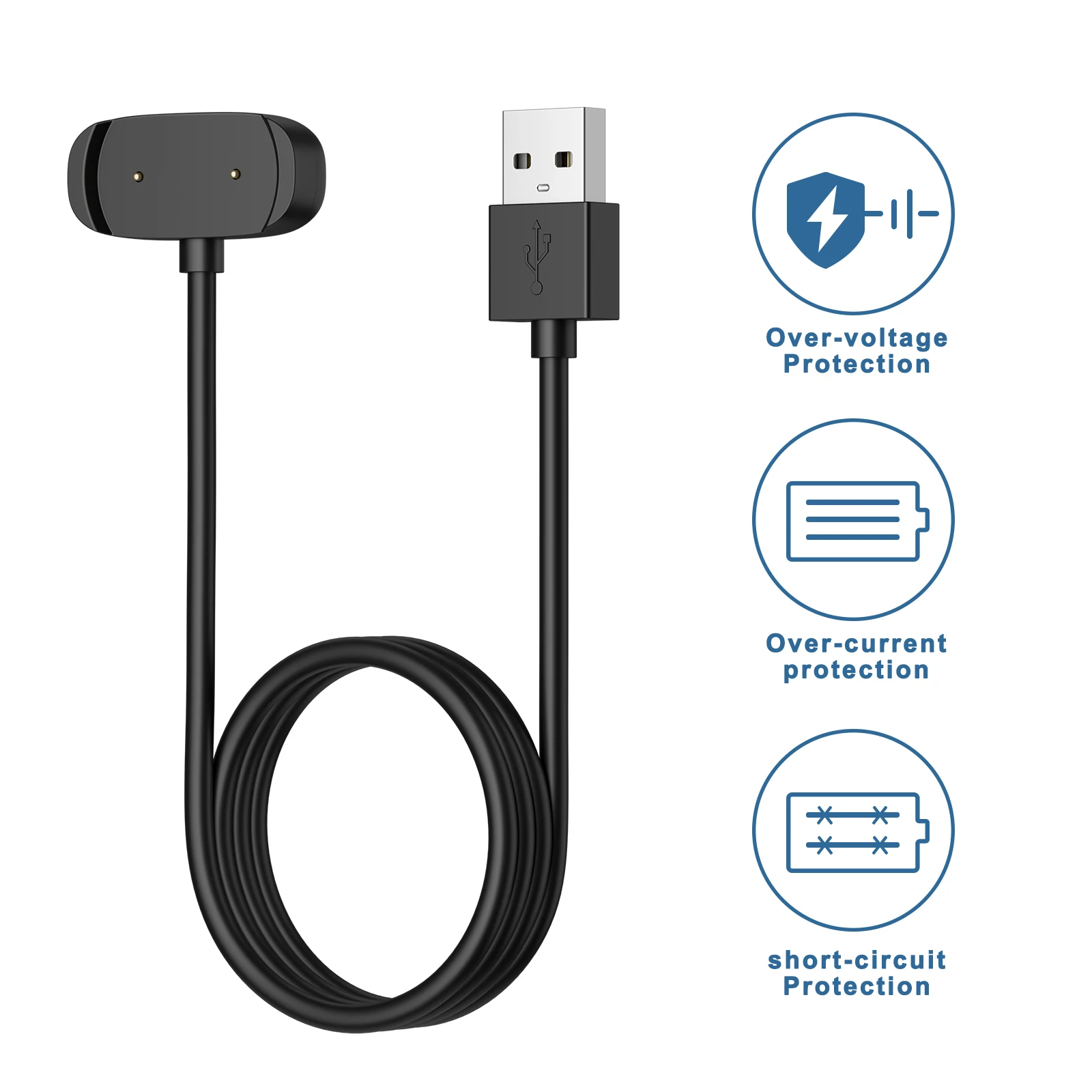 USB-зарядное устройство для Amazfit GTR 2/GTR 2e/Pop Pro/Bip U Pro, зарядный кабель для Amazfit GTS 2e/GTS 2 mini/T-rex Pro/Bip 3 Pro, зарядное устройство