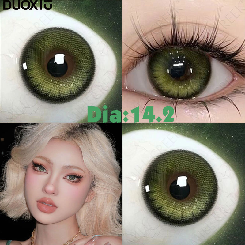 DUOXIU 2Pcs New Pattern Color Colored Contact Soft Circular Lenses Beauty Pupil Eyes Makeup High Quality Halloween  Cosplay