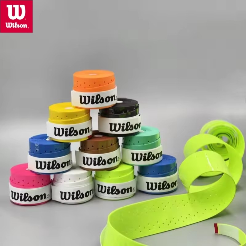 12 Stück Wilson Tennisschlägergriffe Overgrip Schweißband Badminton Tennisschläger Rutschfester Handkleber PU Schweißband Absorption