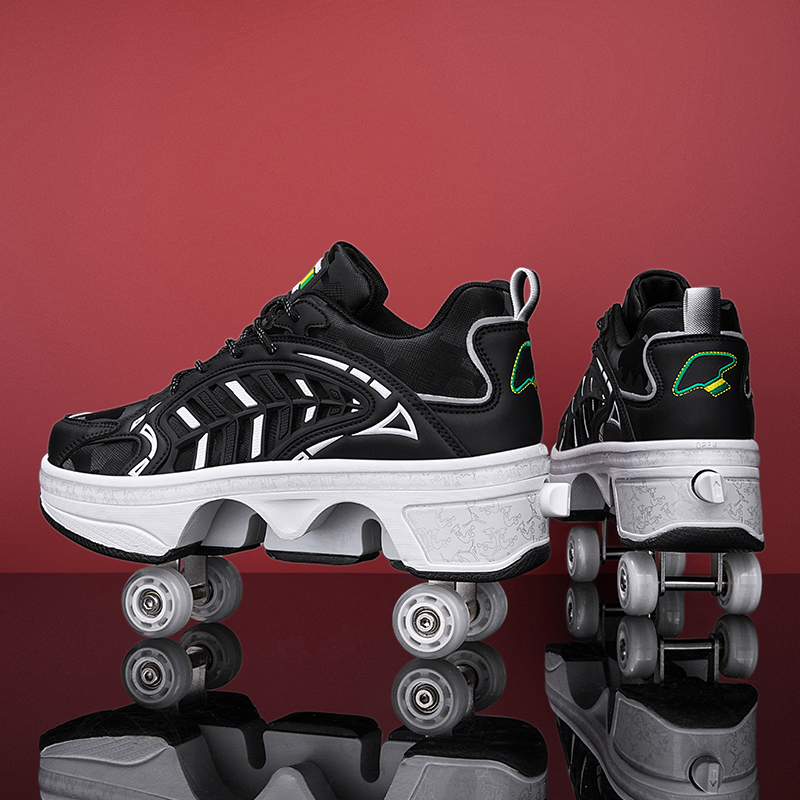 Patines de ruedas para estudiantes, zapatos deportivos multifuncionales para exteriores, talla 33-43, de alta calidad, novedad de 2024