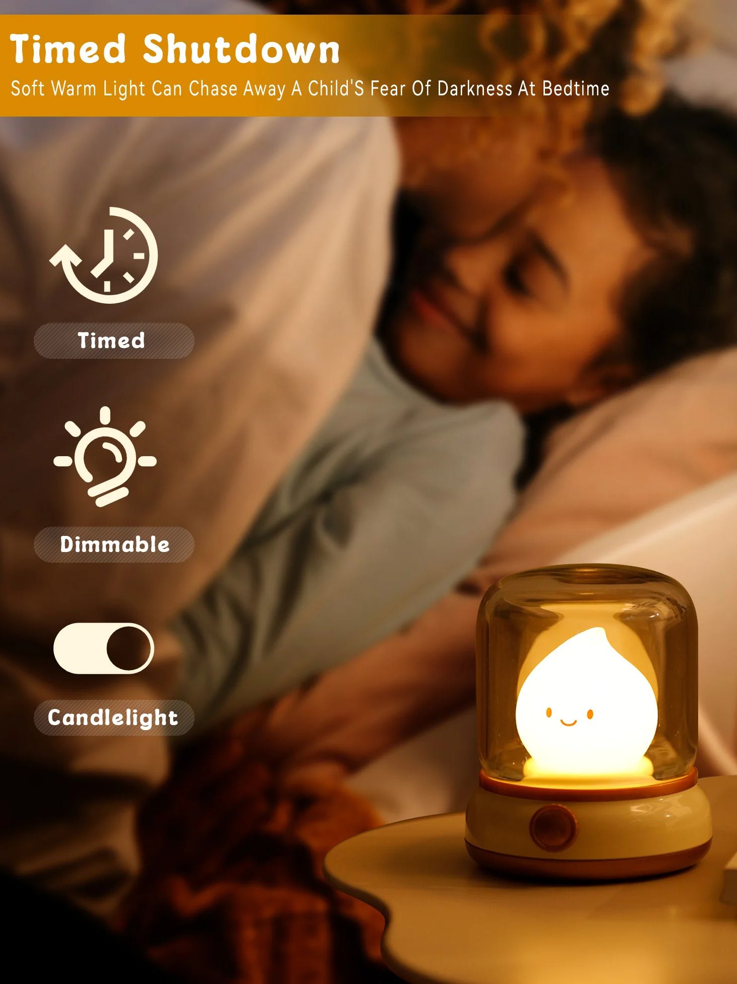 Kerosene LED Night Light Cute Flameless Candle Lights with Two Modes USB RGB Table Lamp Dimmable Camping Light For Bedroom Decor