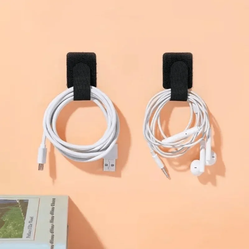 Reusable Cable Ties Velcro Ties Self-Adhesive Power Cord Cable Holder Adjustable Cord Storage Desktop Organiser Manager