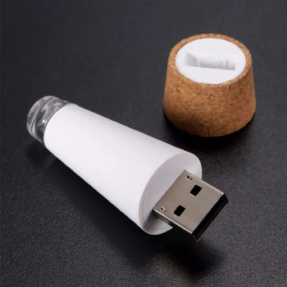 USB ชาร์จขวดไฟ MINI Cork Shaped CRAFT Light Powered Cork ไฟขวดไวน์ PARTY Decor คริสต์มาสงานแต่งงานโคมไฟ